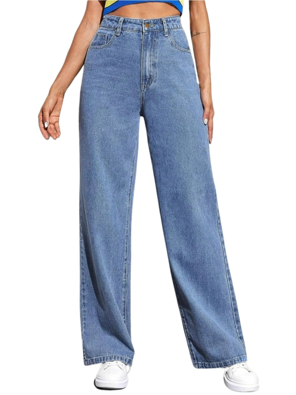 High waist Straight jeans Blue